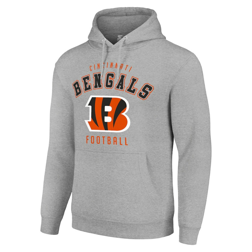 Cincinnati Bengals Starter Unisex Logo Pullover Hoodie Heather Gray - NFL