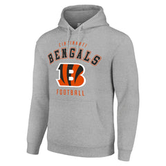 Cincinnati Bengals Starter Unisex Logo Pullover Hoodie Heather Gray - NFL