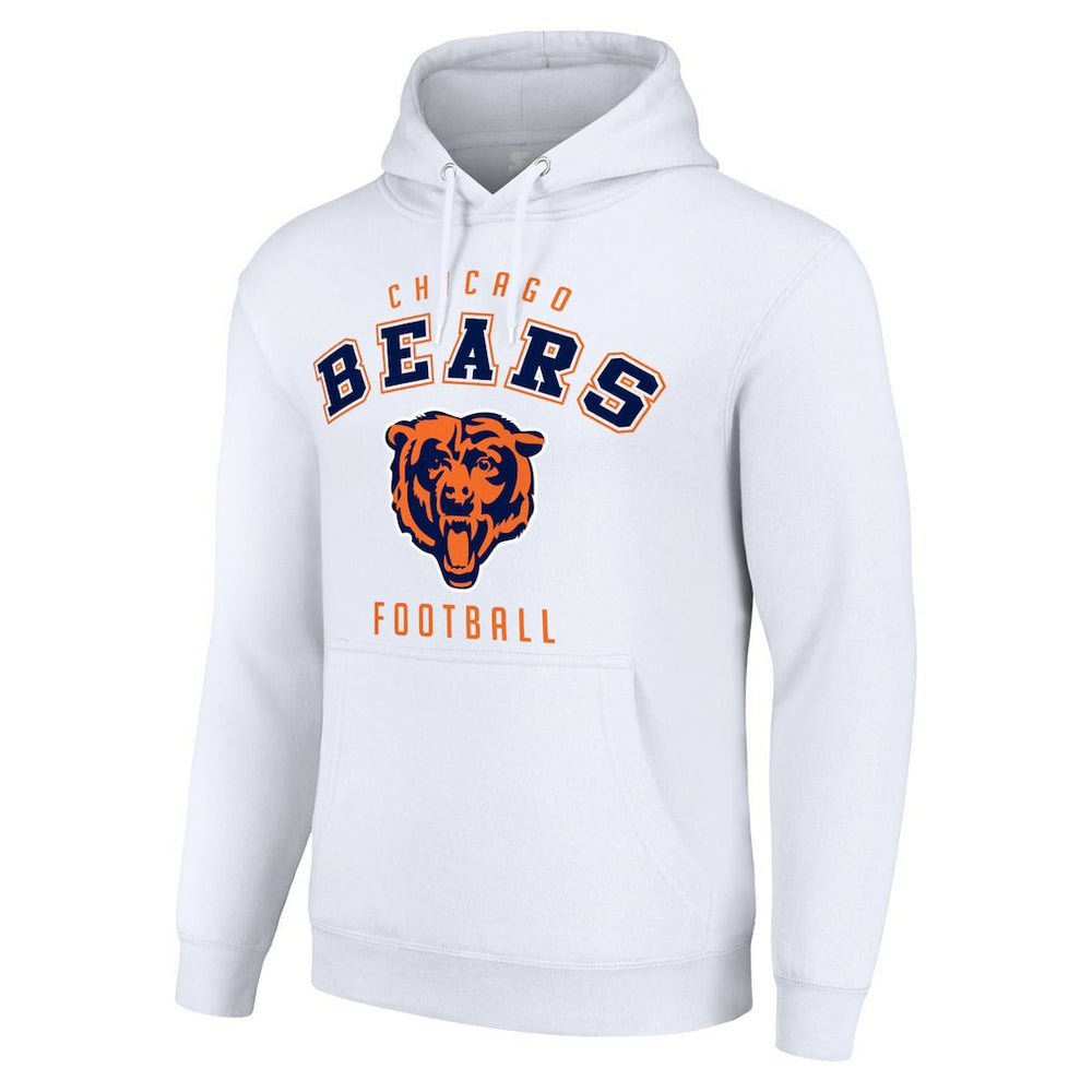 Chicago Bears Starter Unisex Logo Pullover Hoodie White - NFL