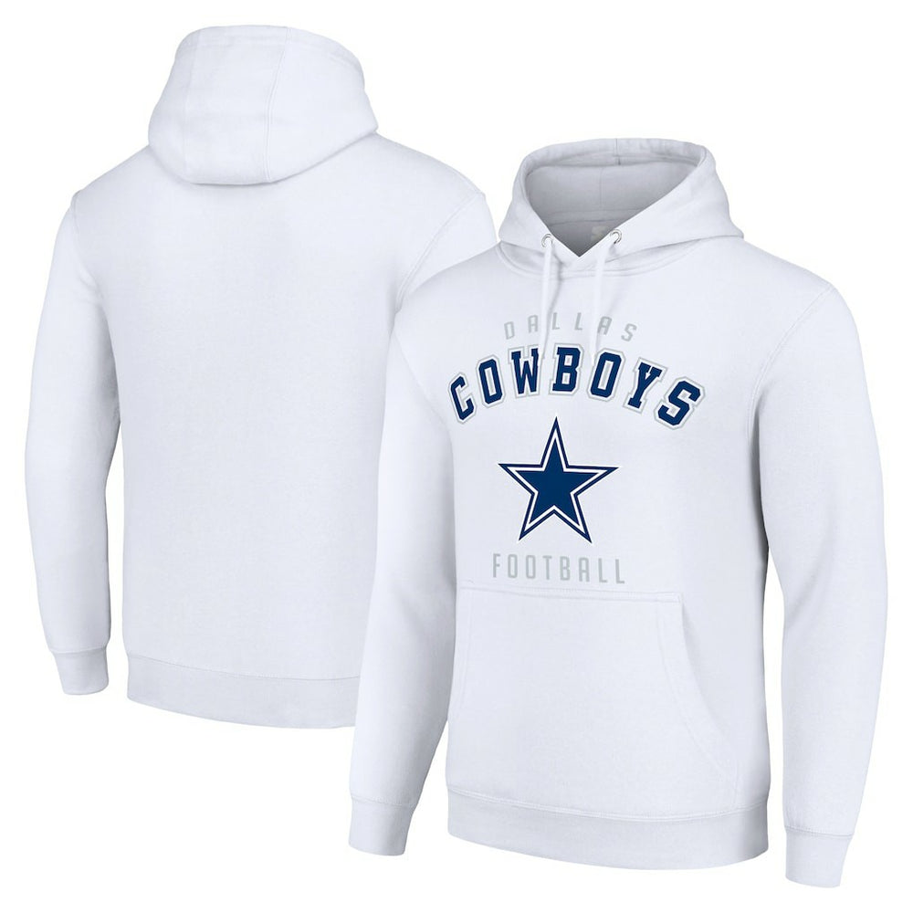 Dallas Cowboys Starter Unisex Logo Pullover Hoodie White - NFL