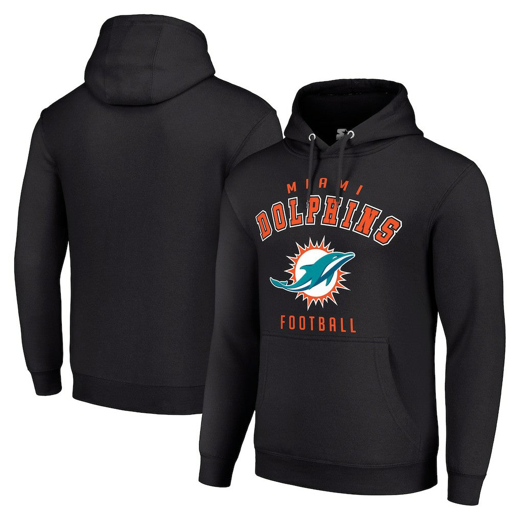 Miami Dolphins Starter Unisex Logo Pullover Hoodie Black - NFL