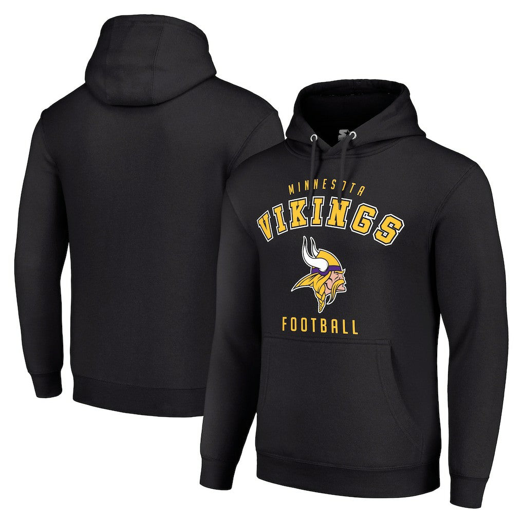 Minnesota Vikings Starter Unisex Logo Pullover Hoodie Black - NFL