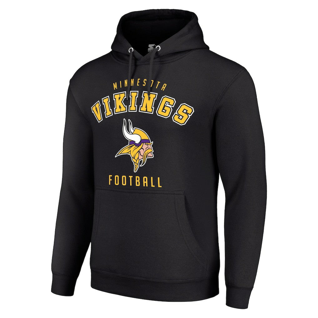 Minnesota Vikings Starter Unisex Logo Pullover Hoodie Black - NFL