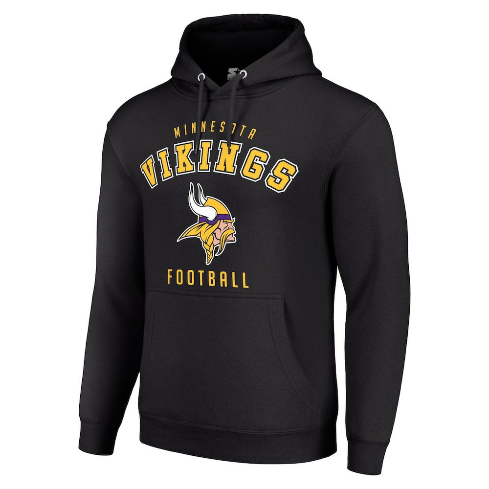 Minnesota Vikings Starter Unisex Logo Pullover Hoodie Black - NFL