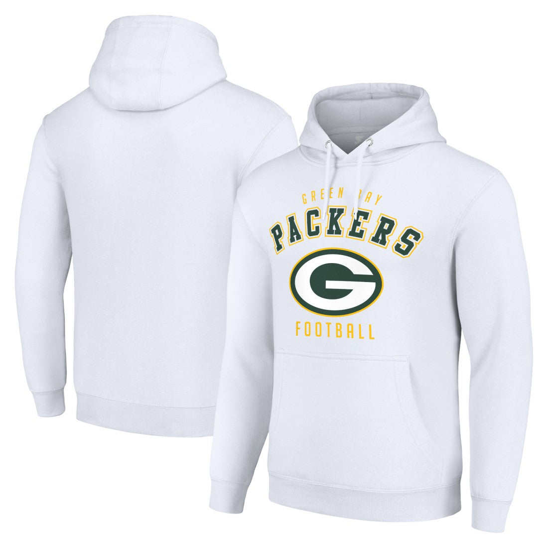 Green Bay Packers Starter Unisex Logo Pullover Hoodie White - NFL