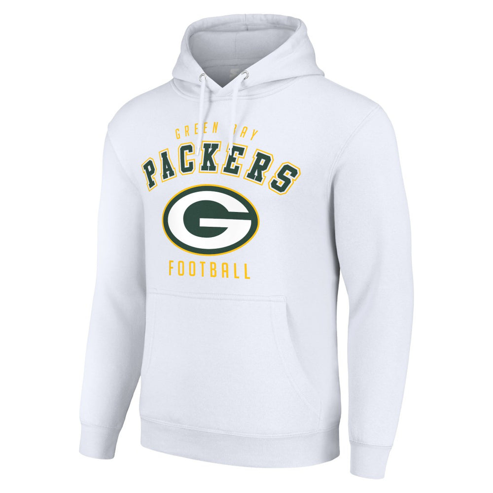 Green Bay Packers Starter Unisex Logo Pullover Hoodie White - NFL