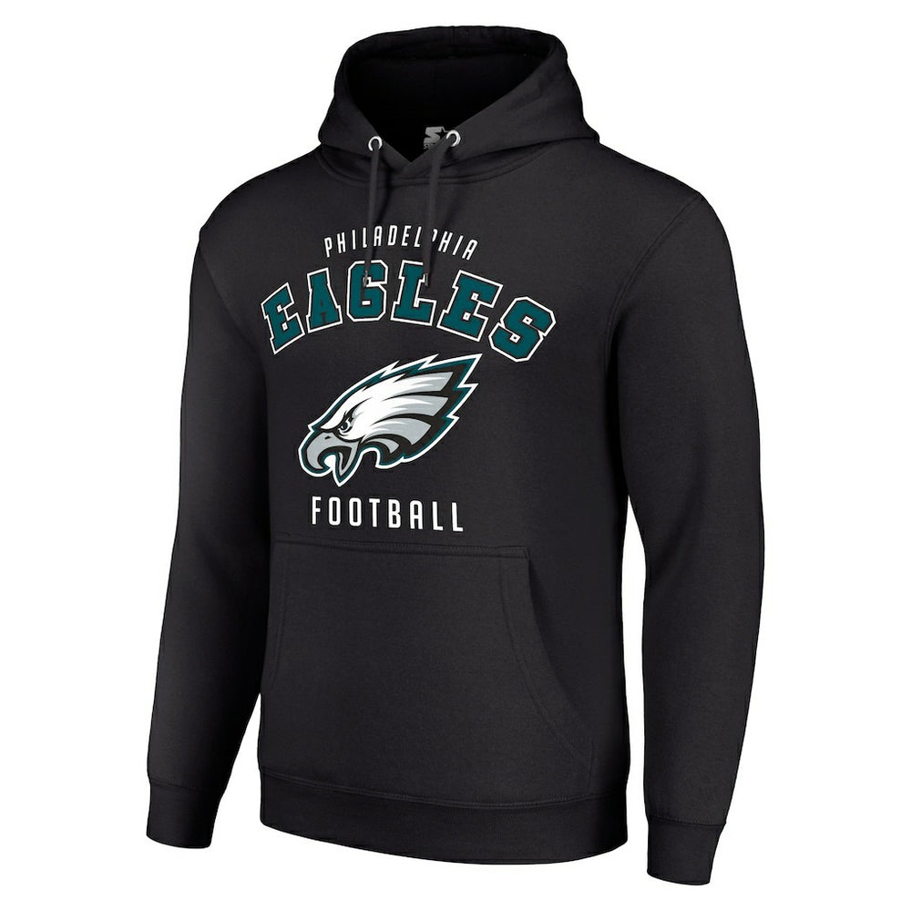Philadelphia Eagles Starter Unisex Logo Pullover Hoodie Black - NFL