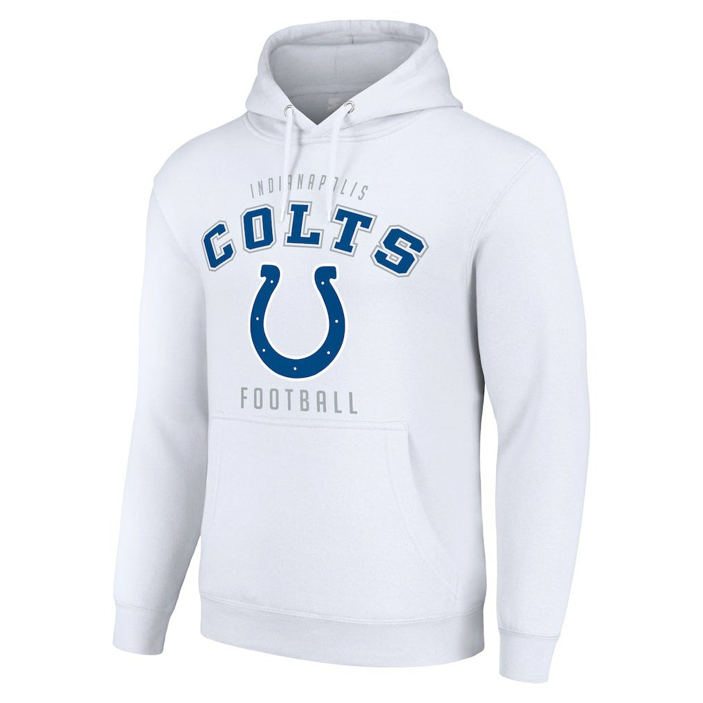 Indianapolis Colts Starter Unisex Logo Pullover Hoodie White - NFL