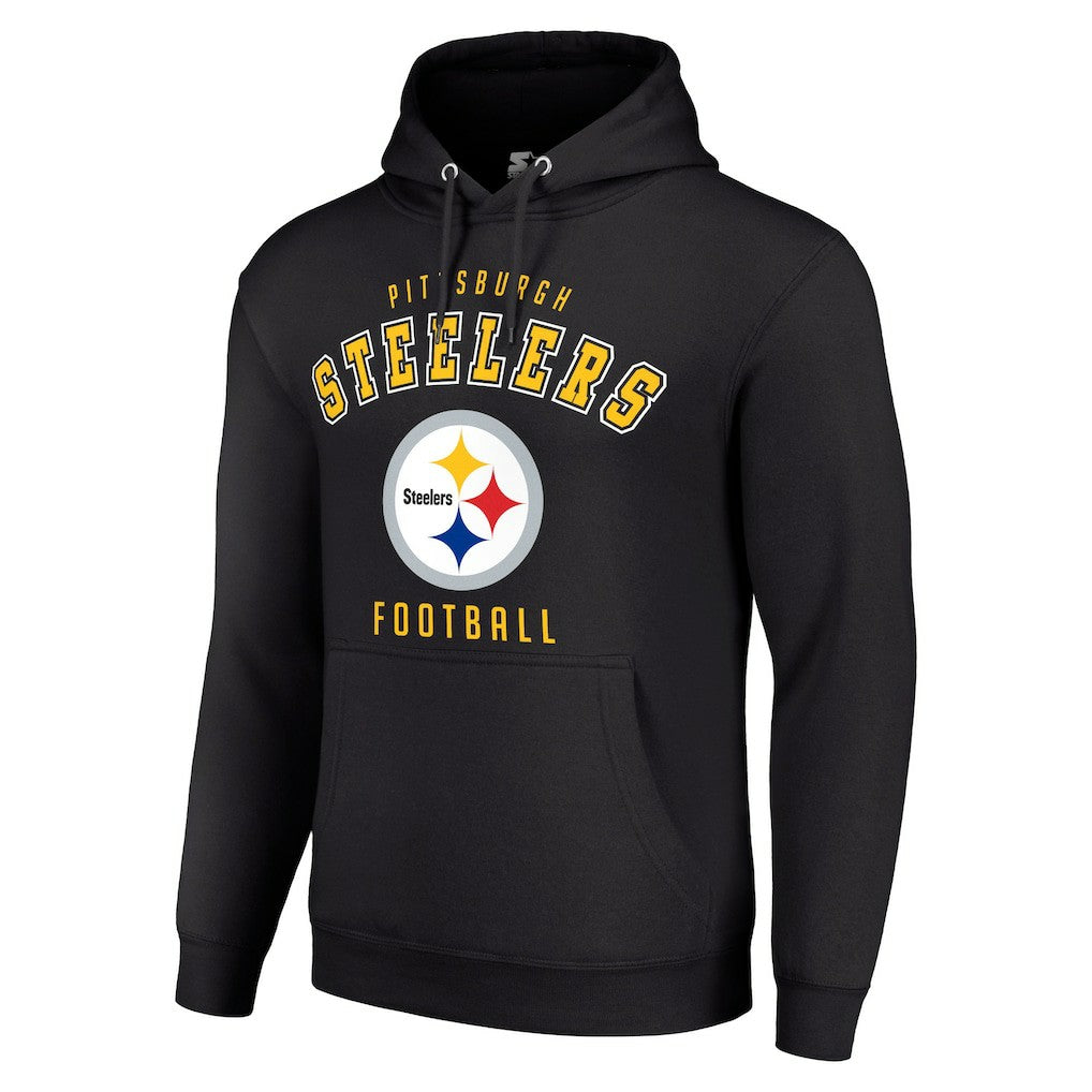 Pittsburgh Steelers Starter Unisex Logo Pullover Hoodie Black - NFL