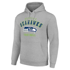 Seattle Seahawks Starter Unisex Logo Pullover Hoodie Heather Gray - NFL