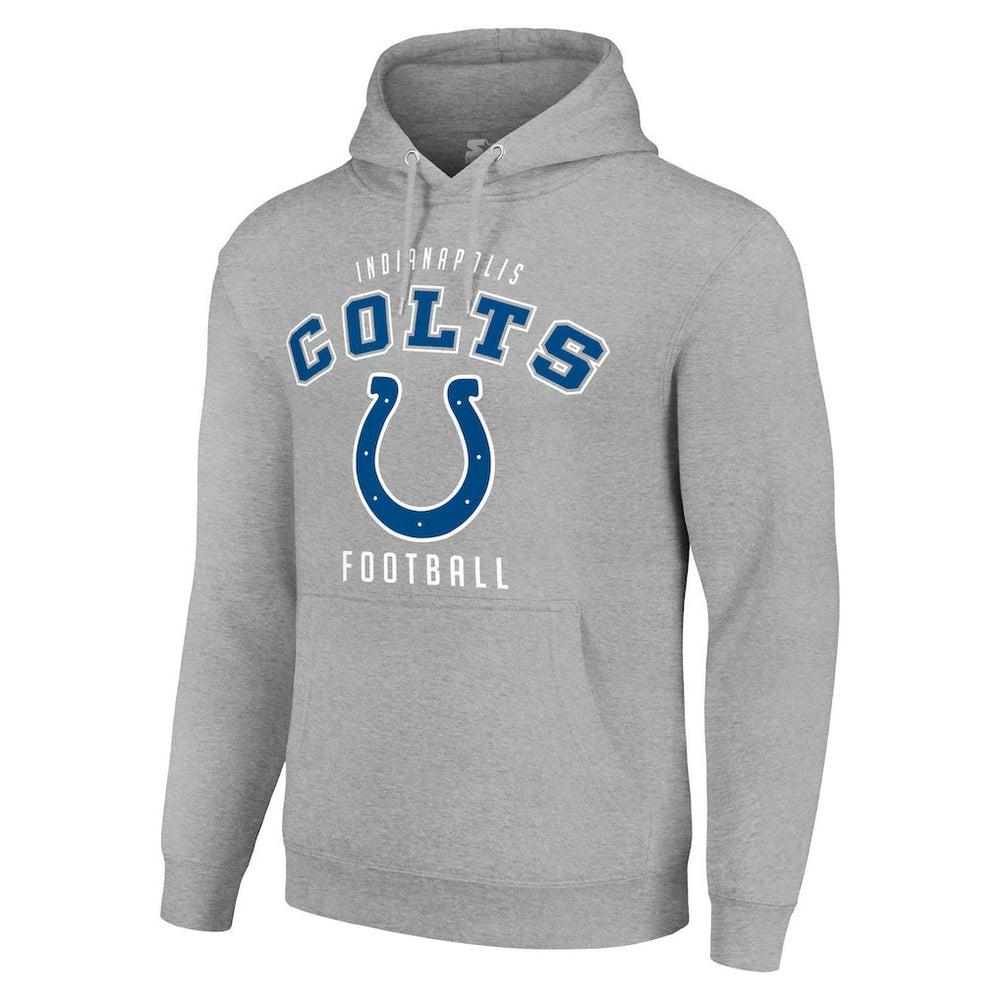 Indianapolis Colts Starter Unisex Logo Pullover Hoodie Heather Gray - NFL