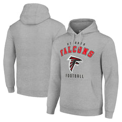 Atlanta Falcons Starter Unisex Logo Pullover Hoodie Heather Gray - NFL