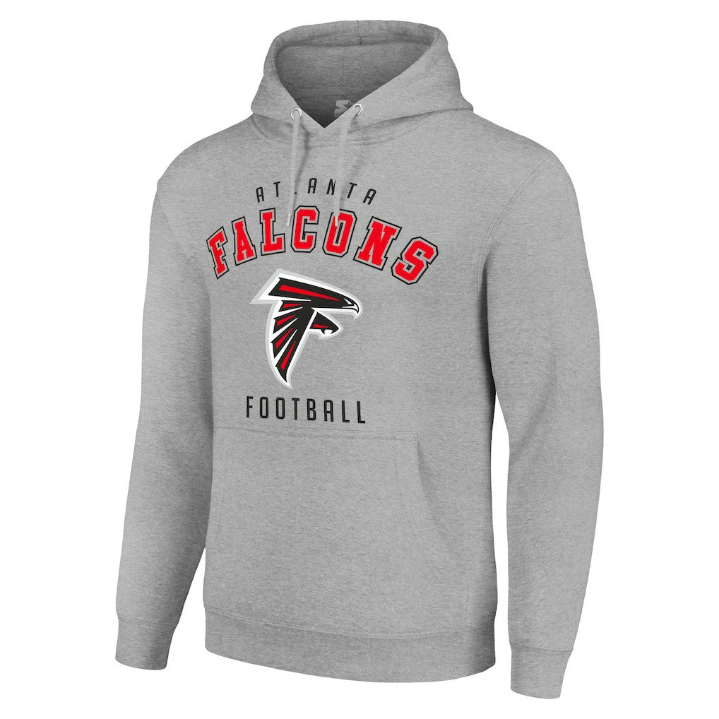 Atlanta Falcons Starter Unisex Logo Pullover Hoodie Heather Gray - NFL