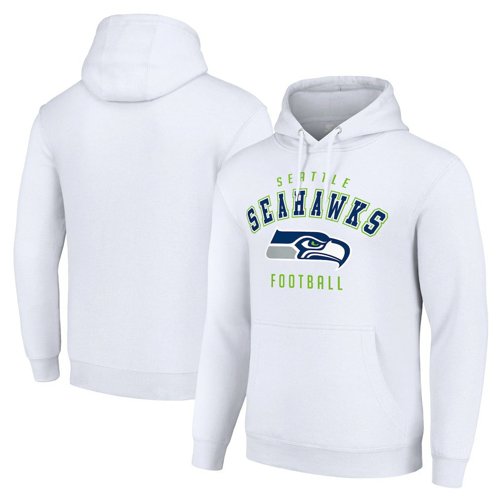 Seattle Seahawks Starter Unisex Logo Pullover Hoodie White - NFL