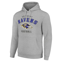 Baltimore Ravens Starter Unisex Logo Pullover Hoodie Heather Gray - NFL