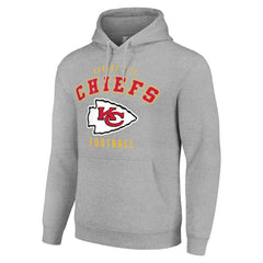 Kansas City Chiefs Starter Unisex Logo Pullover Hoodie Heather Gray - NFL