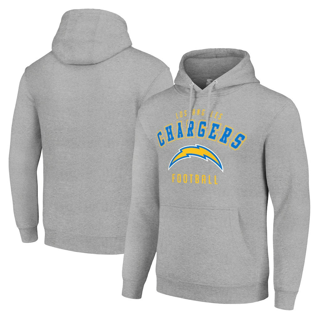 Los Angeles Chargers Starter Unisex Logo Pullover Hoodie Heather Gray - NFL