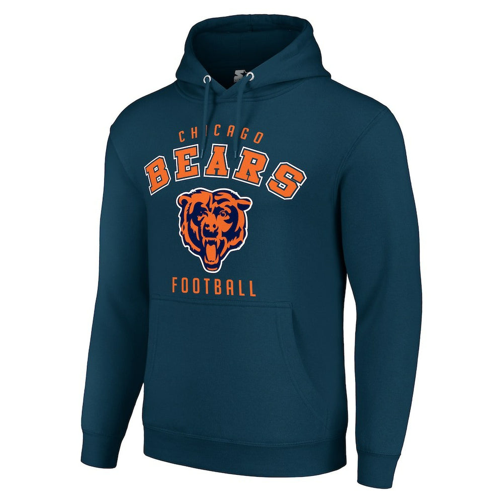 Chicago Bears Starter Unisex Logo Pullover Hoodie Navy - NFL