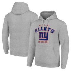 New York Giants Starter Unisex Logo Pullover Hoodie Heather Gray - NFL