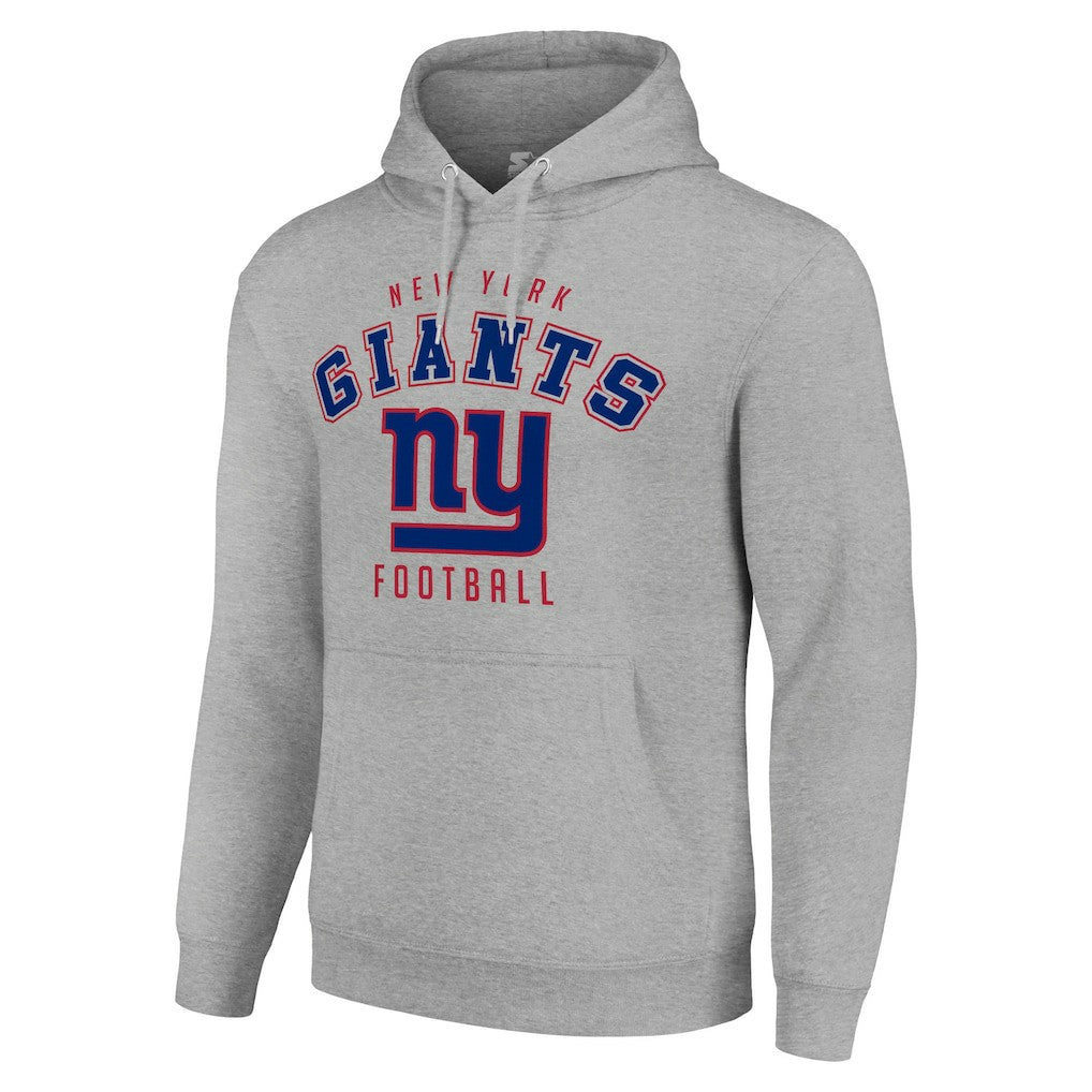 New York Giants Starter Unisex Logo Pullover Hoodie Heather Gray - NFL