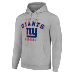 New York Giants Starter Unisex Logo Pullover Hoodie Heather Gray - NFL