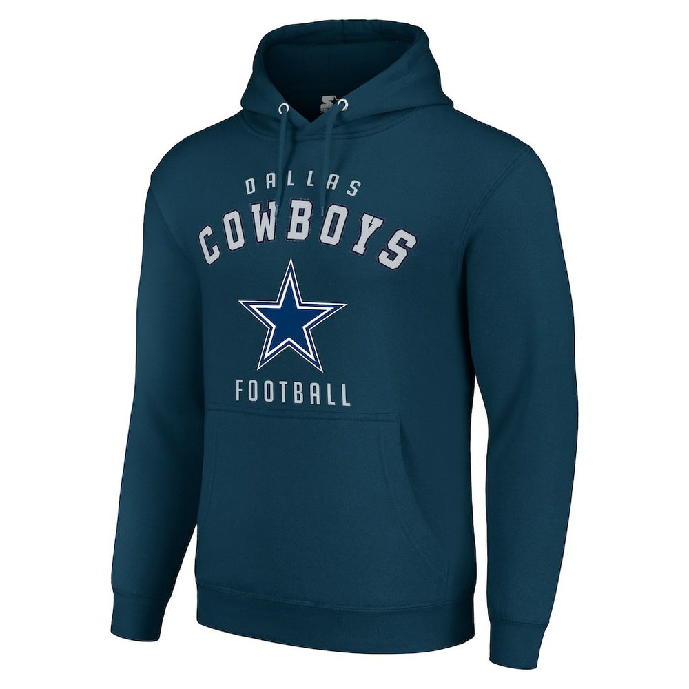 Dallas Cowboys Starter Unisex Logo Pullover Hoodie Navy - NFL