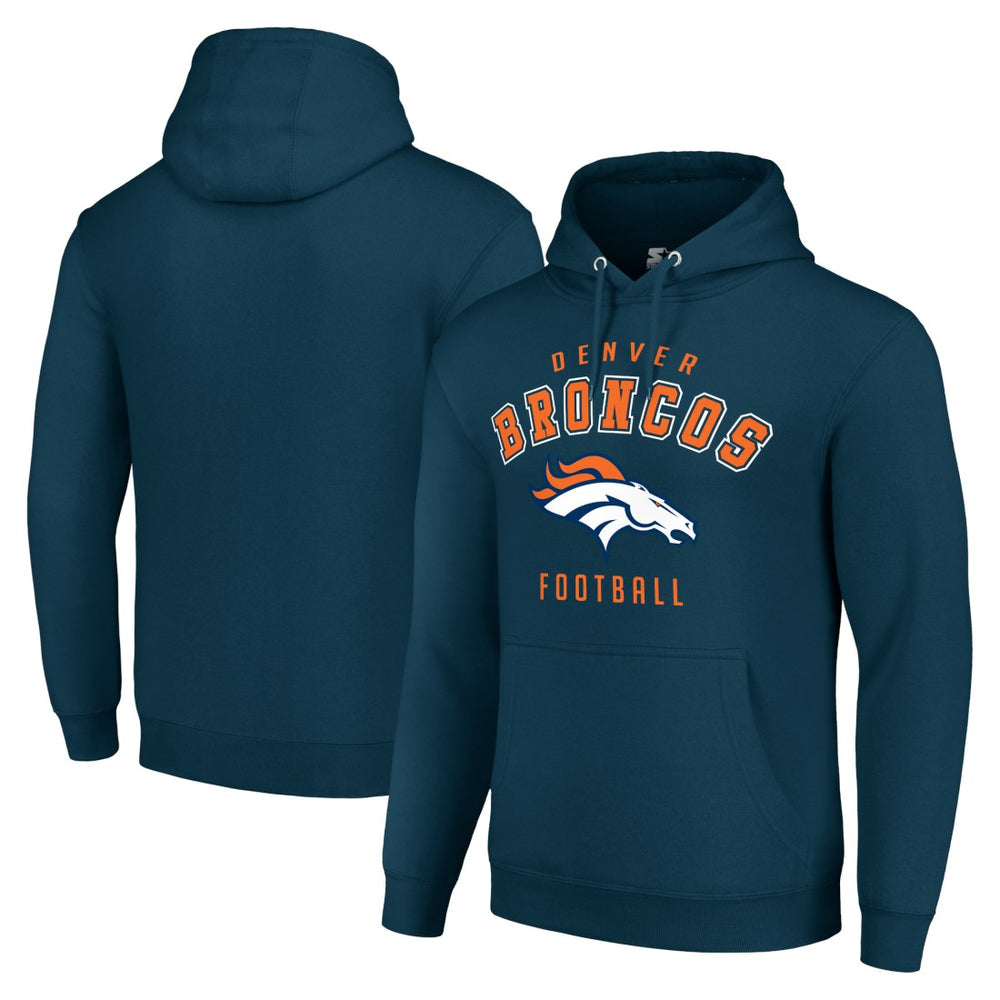 Denver Broncos Starter Unisex Logo Pullover Hoodie Navy - NFL