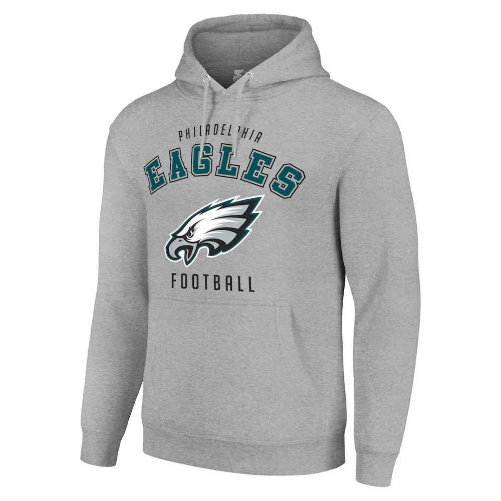 Philadelphia Eagles Starter Unisex Logo Pullover Hoodie Heather Gray - NFL