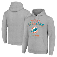 Miami Dolphins Starter Unisex Logo Pullover Hoodie Heather Gray - NFL
