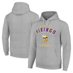 Minnesota Vikings Starter Unisex Logo Pullover Hoodie Heather Gray - NFL