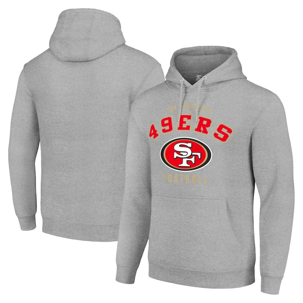 San Francisco 49ers Starter Unisex Logo Pullover Hoodie Heather Gray - NFL