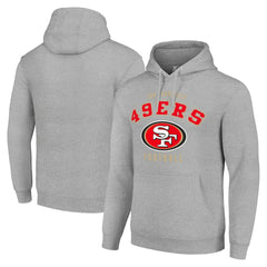 San Francisco 49ers Starter Unisex Logo Pullover Hoodie Heather Gray - NFL