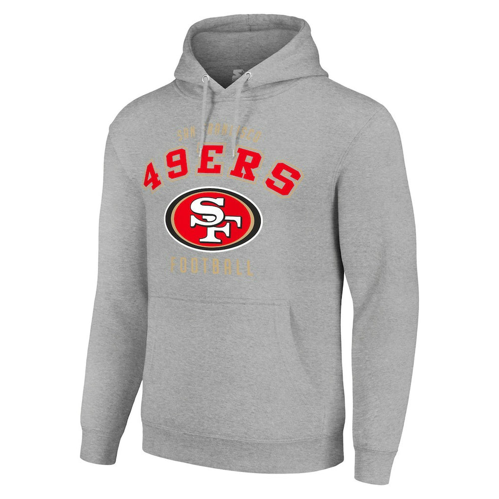 San Francisco 49ers Starter Unisex Logo Pullover Hoodie Heather Gray - NFL