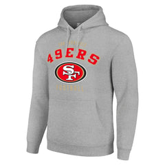 San Francisco 49ers Starter Unisex Logo Pullover Hoodie Heather Gray - NFL