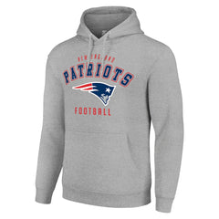 New England Patriots Starter Unisex Logo Pullover Hoodie Heather Gray - NFL