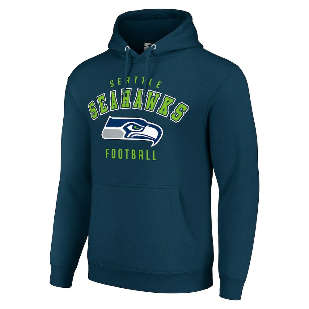 Seattle Seahawks Starter Unisex Logo Pullover Hoodie College Navy - NFL