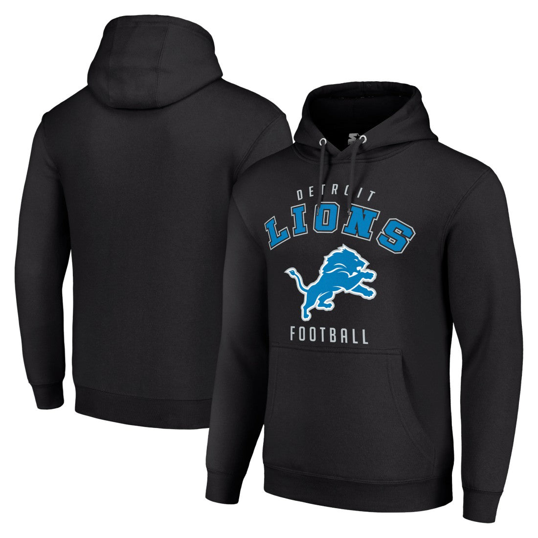 Detroit Lions Starter Unisex Logo Pullover Hoodie Black - NFL
