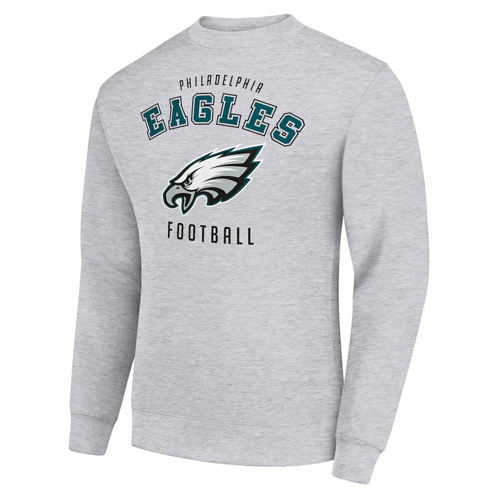 Philadelphia Eagles Starter Team Logo Pullover Sweatshirt Heather Gray - NFL
