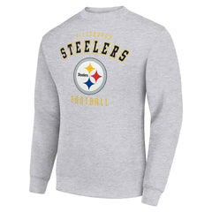 Pittsburgh Steelers Starter Team Logo Pullover Sweatshirt Heather Gray - NFL