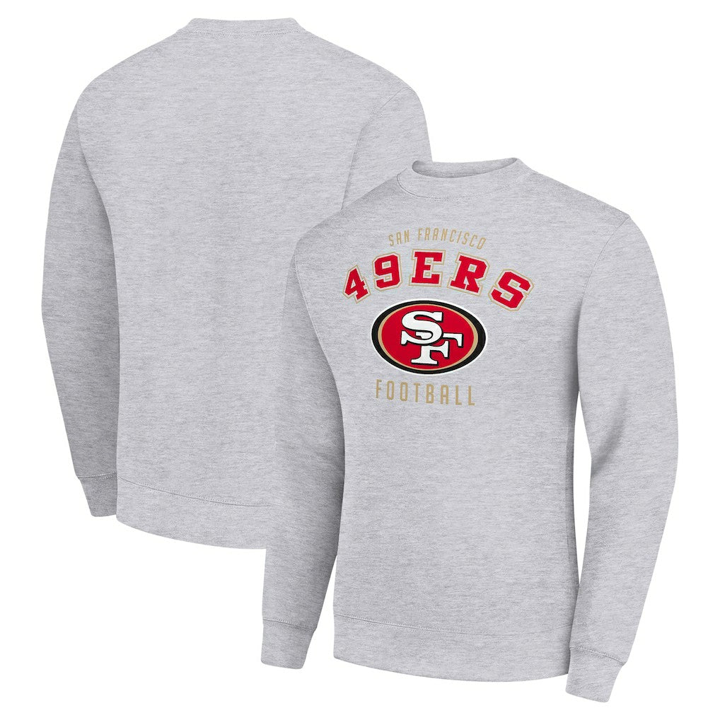 San Francisco 49ers Starter Team Logo Pullover Sweatshirt Heather Gray - NFL