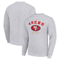 San Francisco 49ers Starter Team Logo Pullover Sweatshirt Heather Gray - NFL