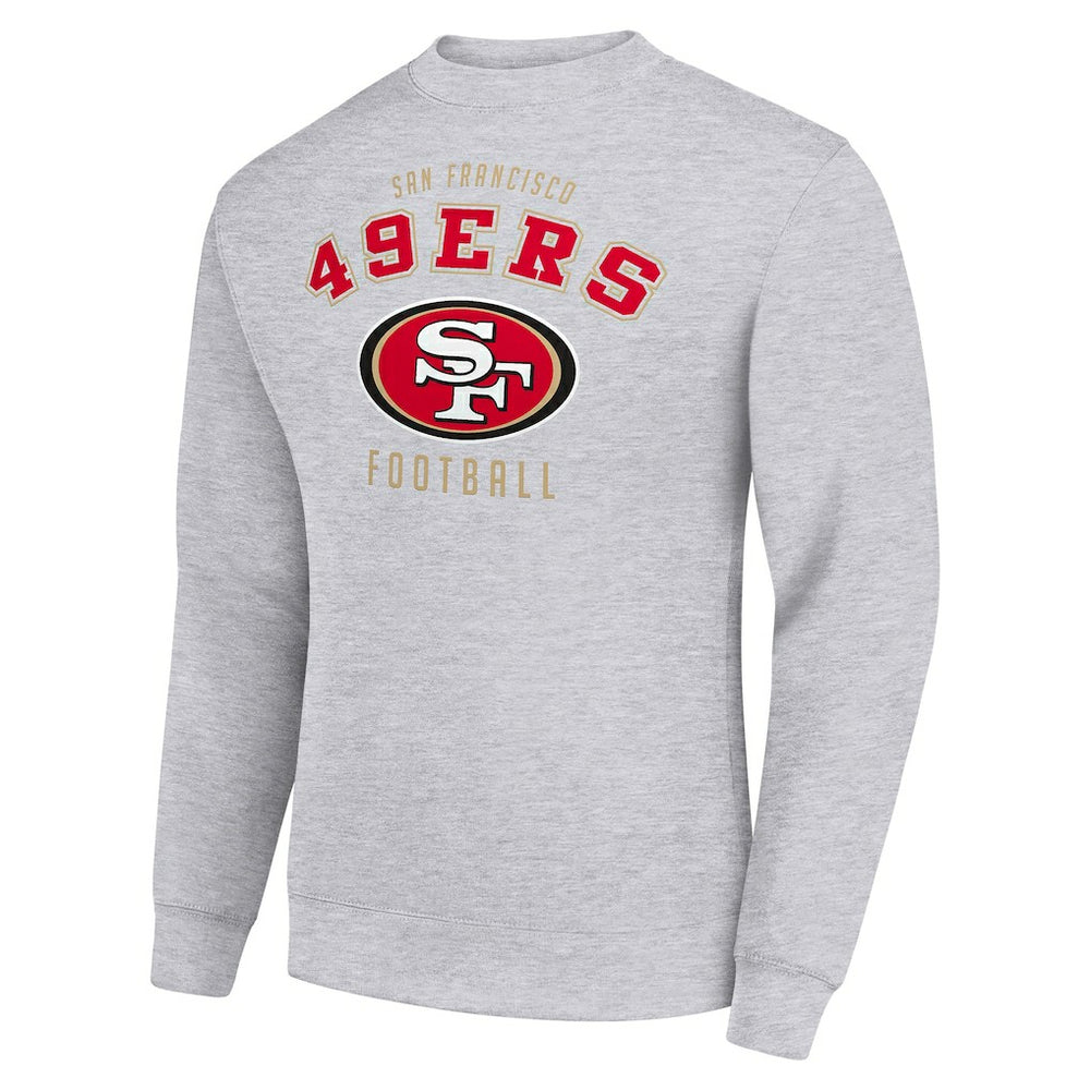 San Francisco 49ers Starter Team Logo Pullover Sweatshirt Heather Gray - NFL