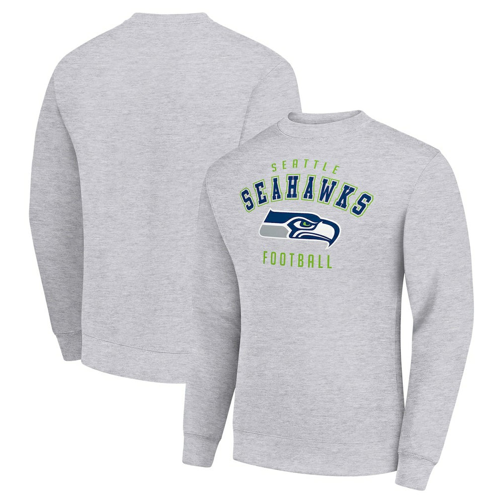 Seattle Seahawks Starter Team Logo Pullover Sweatshirt Heather Gray - NFL