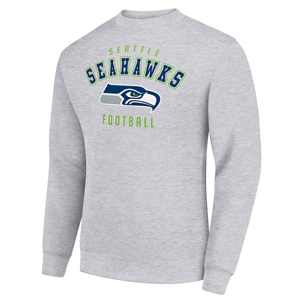 Seattle Seahawks Starter Team Logo Pullover Sweatshirt Heather Gray - NFL