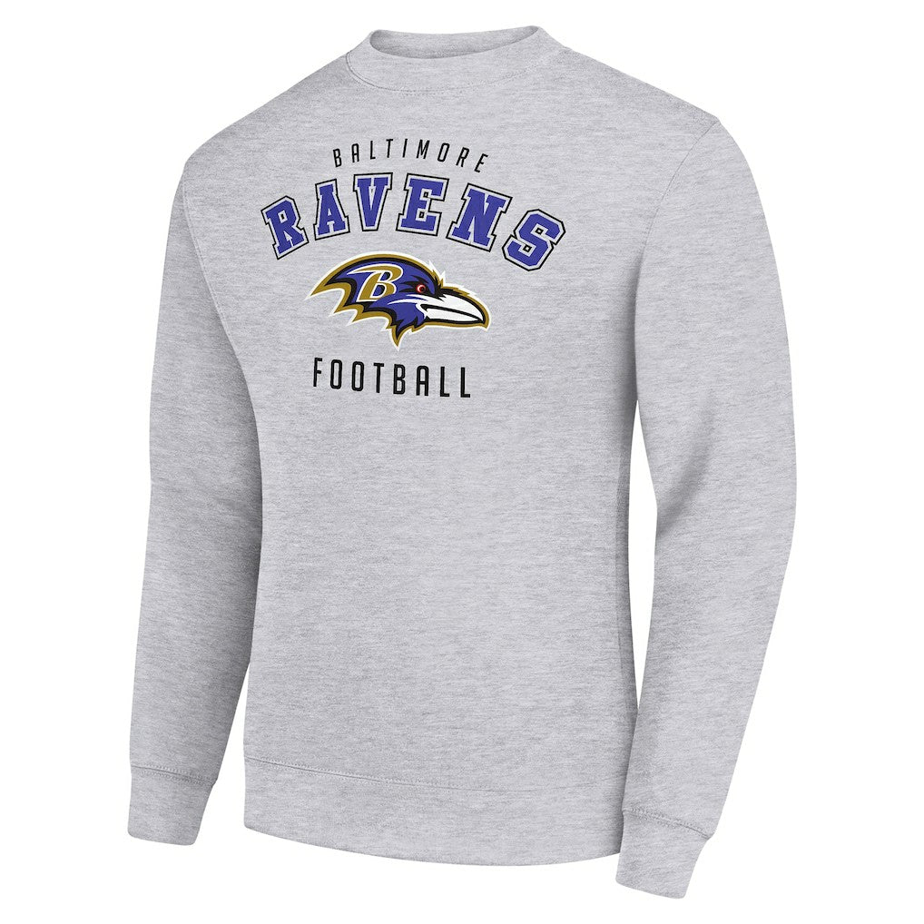 Baltimore Ravens Starter Team Logo Pullover Sweatshirt Heather Gray - NFL