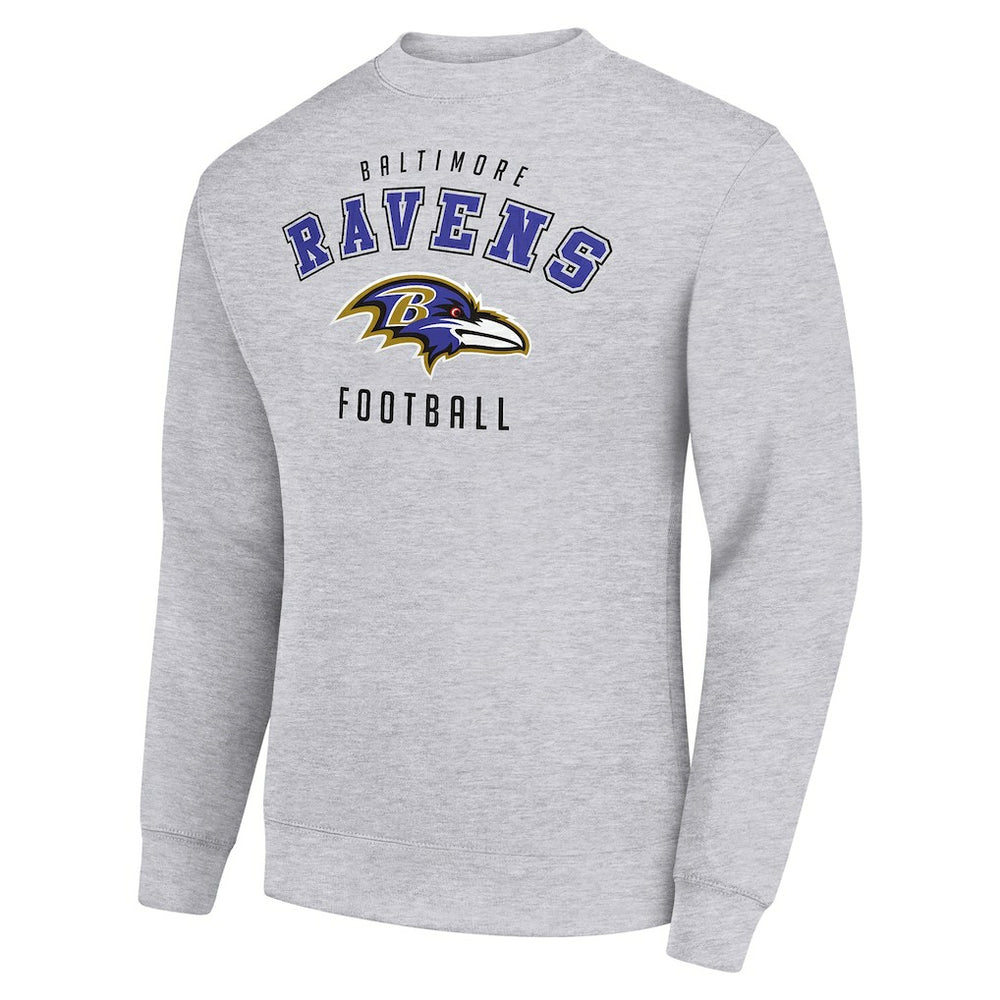 Baltimore Ravens Starter Team Logo Pullover Sweatshirt Heather Gray - NFL