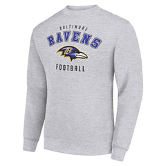 Baltimore Ravens Starter Team Logo Pullover Sweatshirt Heather Gray - NFL