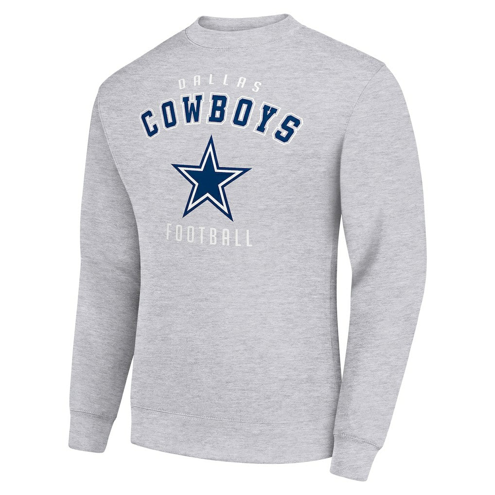 Dallas Cowboys Starter Team Logo Pullover Sweatshirt Heather Gray - NFL