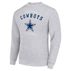 Dallas Cowboys Starter Team Logo Pullover Sweatshirt Heather Gray - NFL