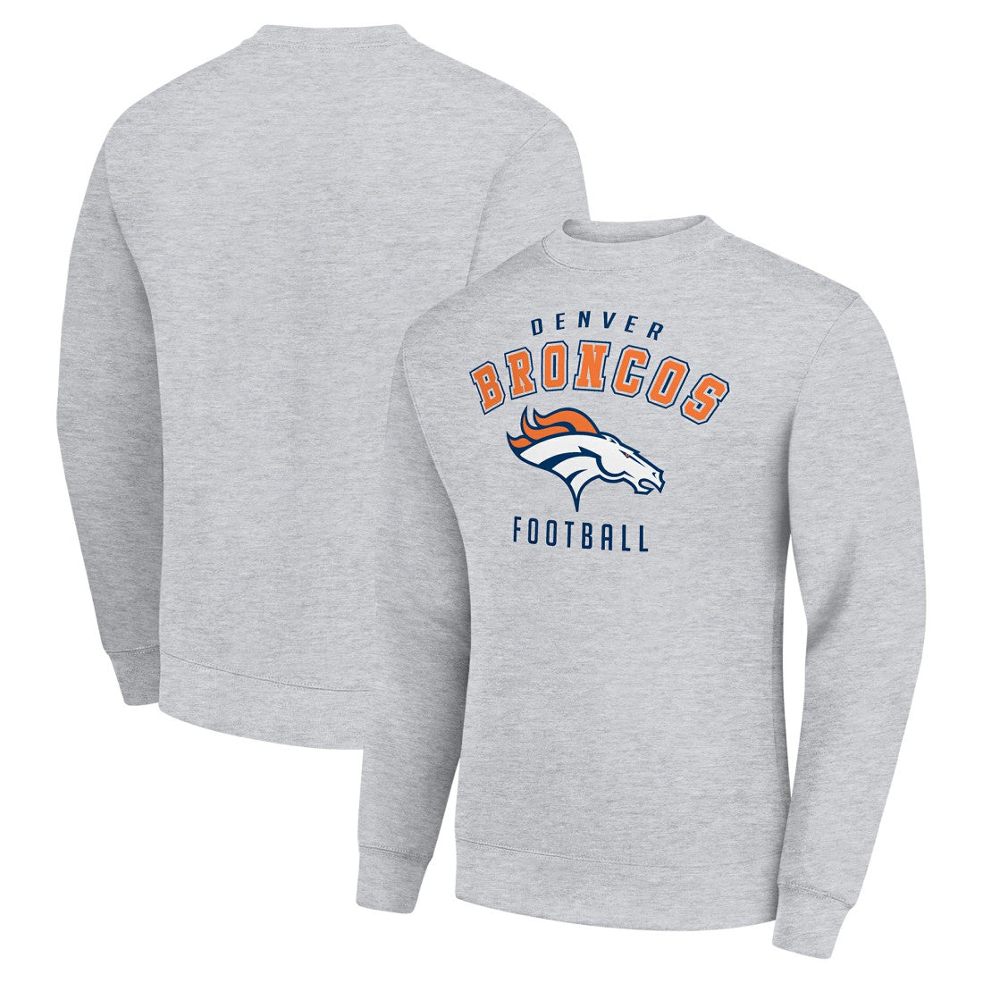 Denver Broncos Starter Team Logo Pullover Sweatshirt Heather Gray - NFL